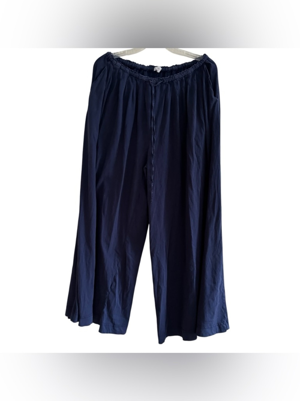 Anthropologie Daily Practice Navy Blue Wide Leg Pants Drawstring Boho M
